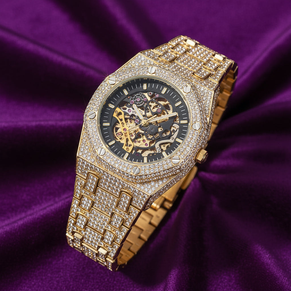 Iced Out Piguet Style Automatic Watch