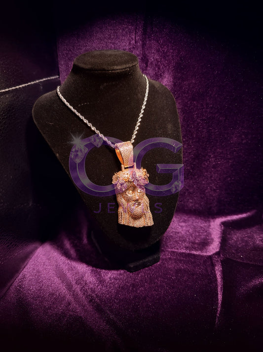 Rose Gold Jesus Peice Pendant
