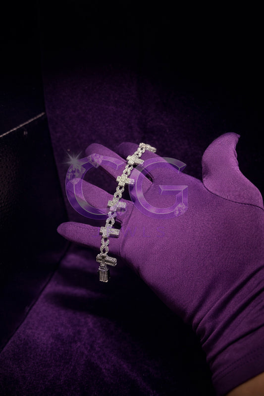 Silver Cross Bracelet