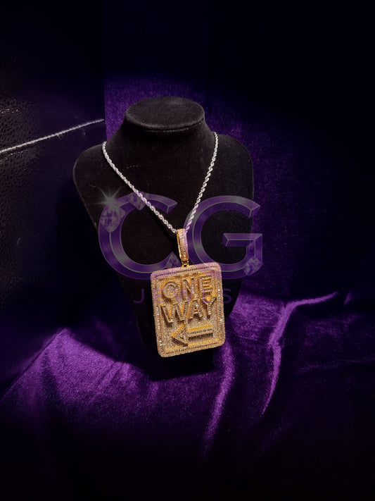 Gold “ONE WAY” Pendant