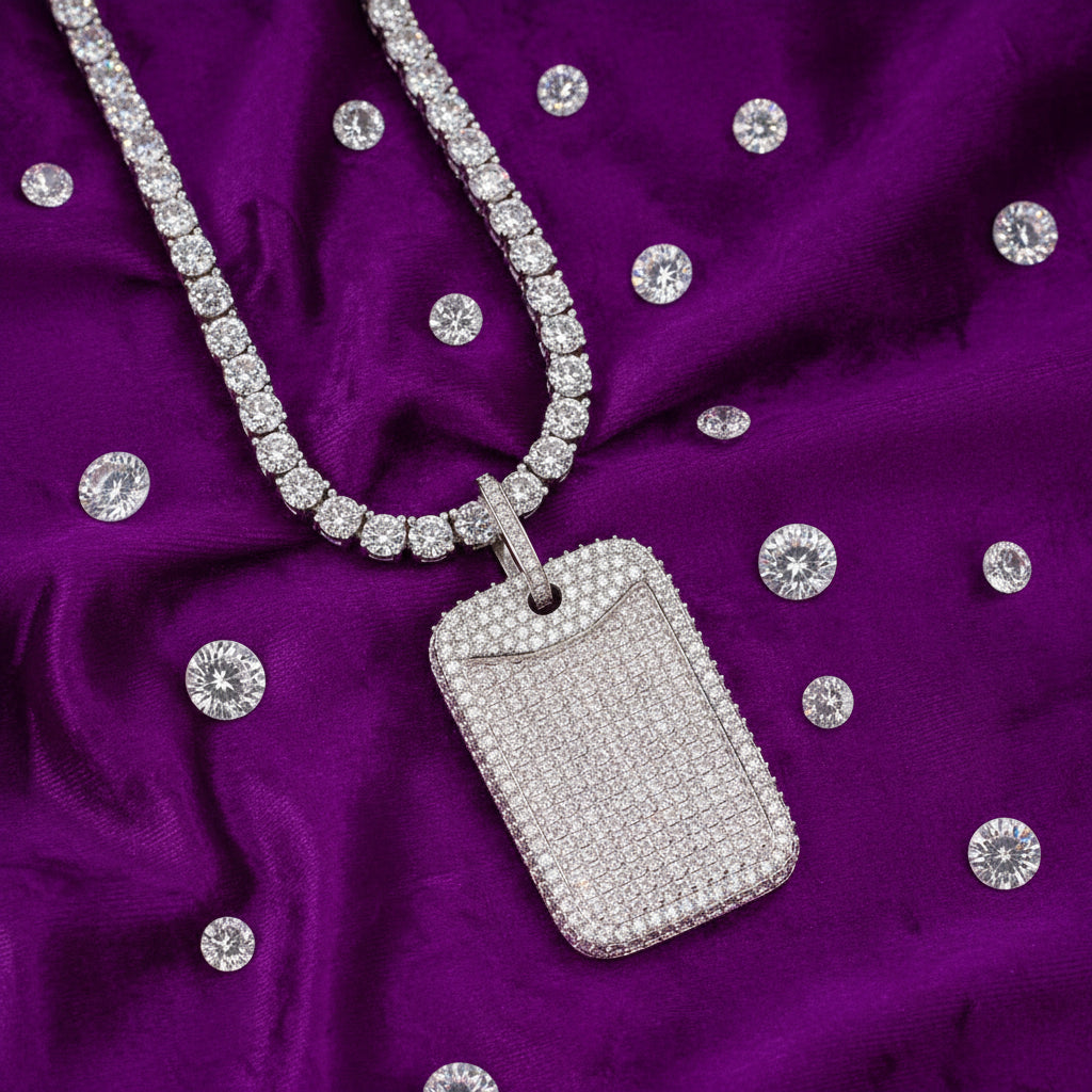 Iced Out Dog Tags