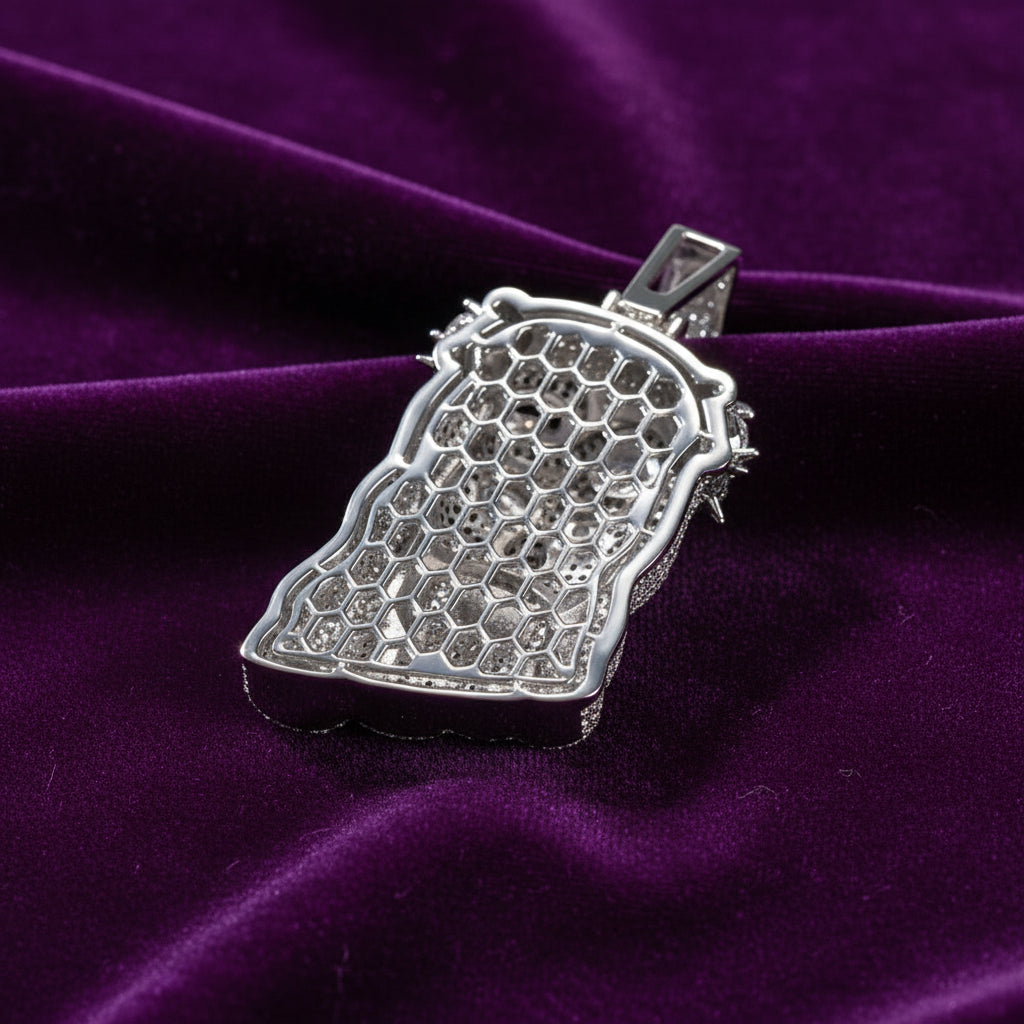 Iced Out B/W Jesus Pendant