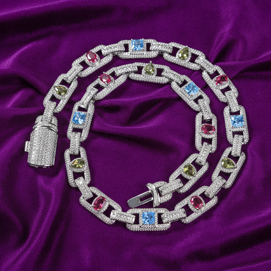 Iced Out Prism Chain Link Necklace