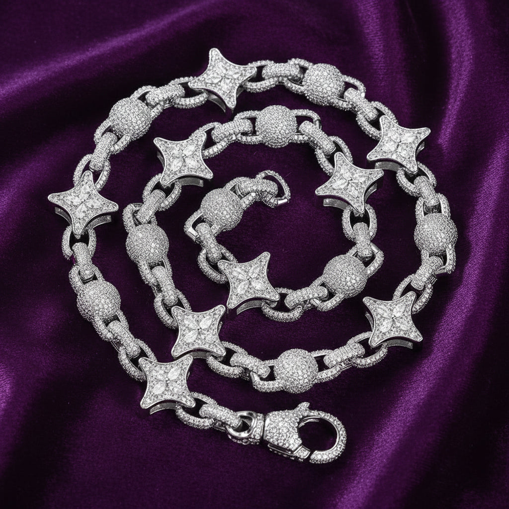 Iced Out Sparkle Link Necklace