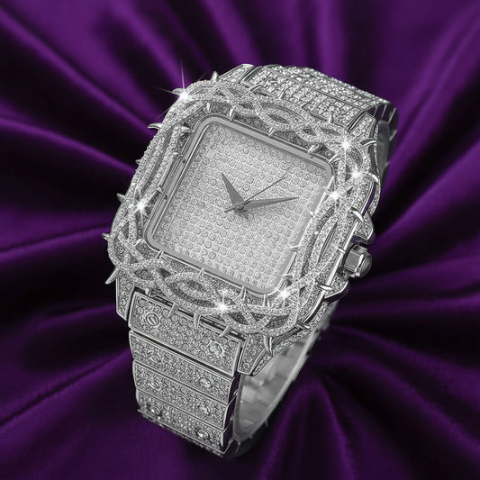 Thorns Crown Iced Out Bezel Custom Watch