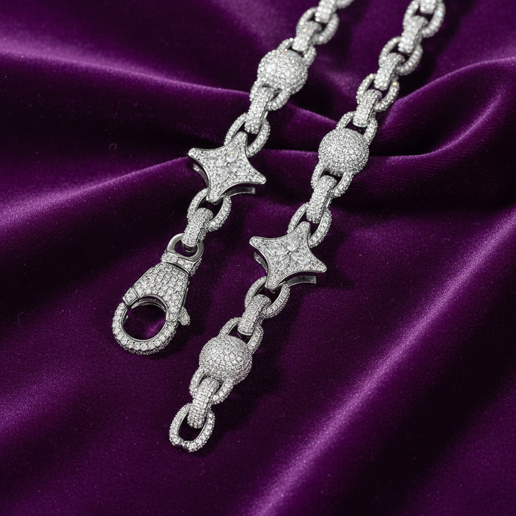 Iced Out Sparkle Link Necklace