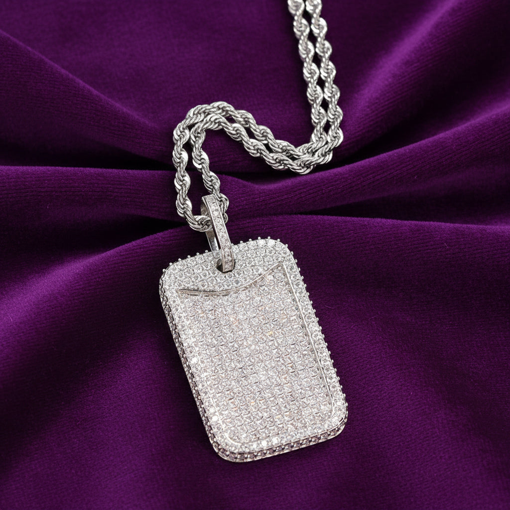 Iced Out Dog Tags