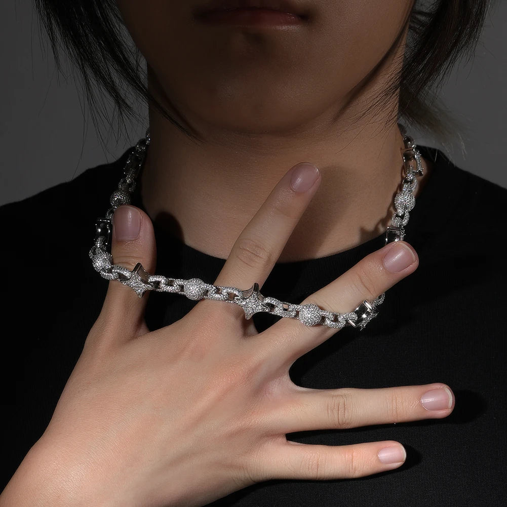 Iced Out Sparkle Link Necklace
