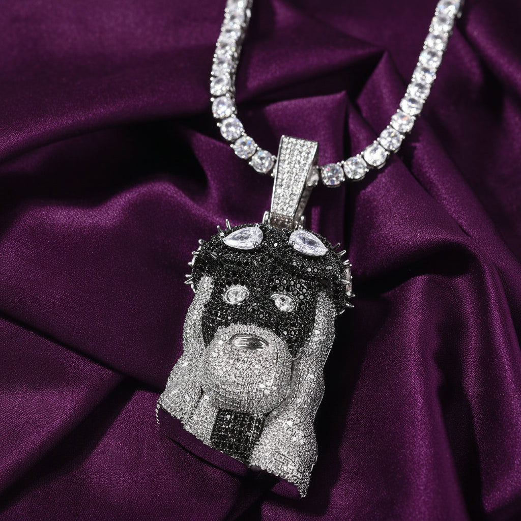 Iced Out B/W Jesus Pendant