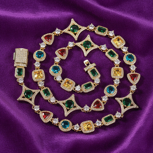 Iced Out StarStone Set Neckalce