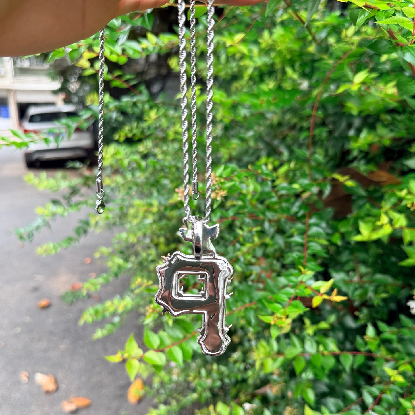 Iced Out Pittsburg Vine Logo Pendant