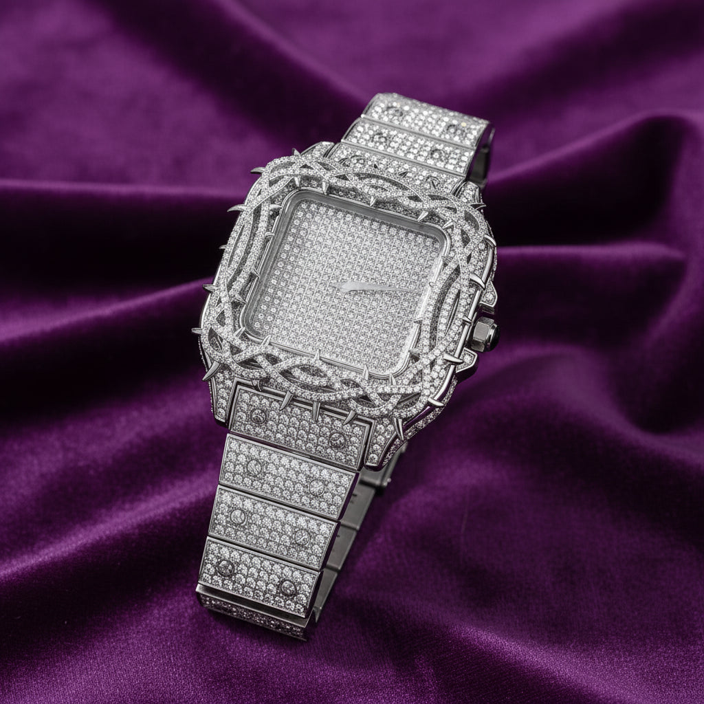 Thorns Crown Iced Out Bezel Custom Watch