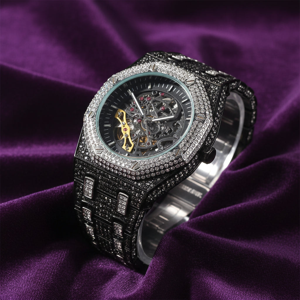 Iced Out Piguet Style Automatic Watch